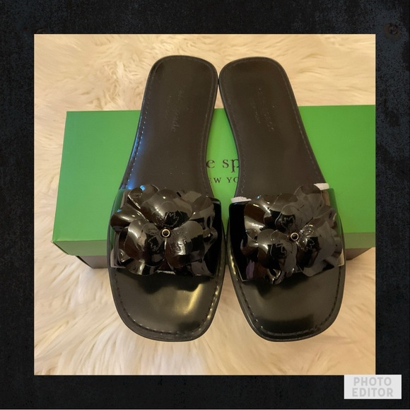 kate spade Shoes - Kate Spade Santana Slides Sandals - New in Box - Size 8 - Black